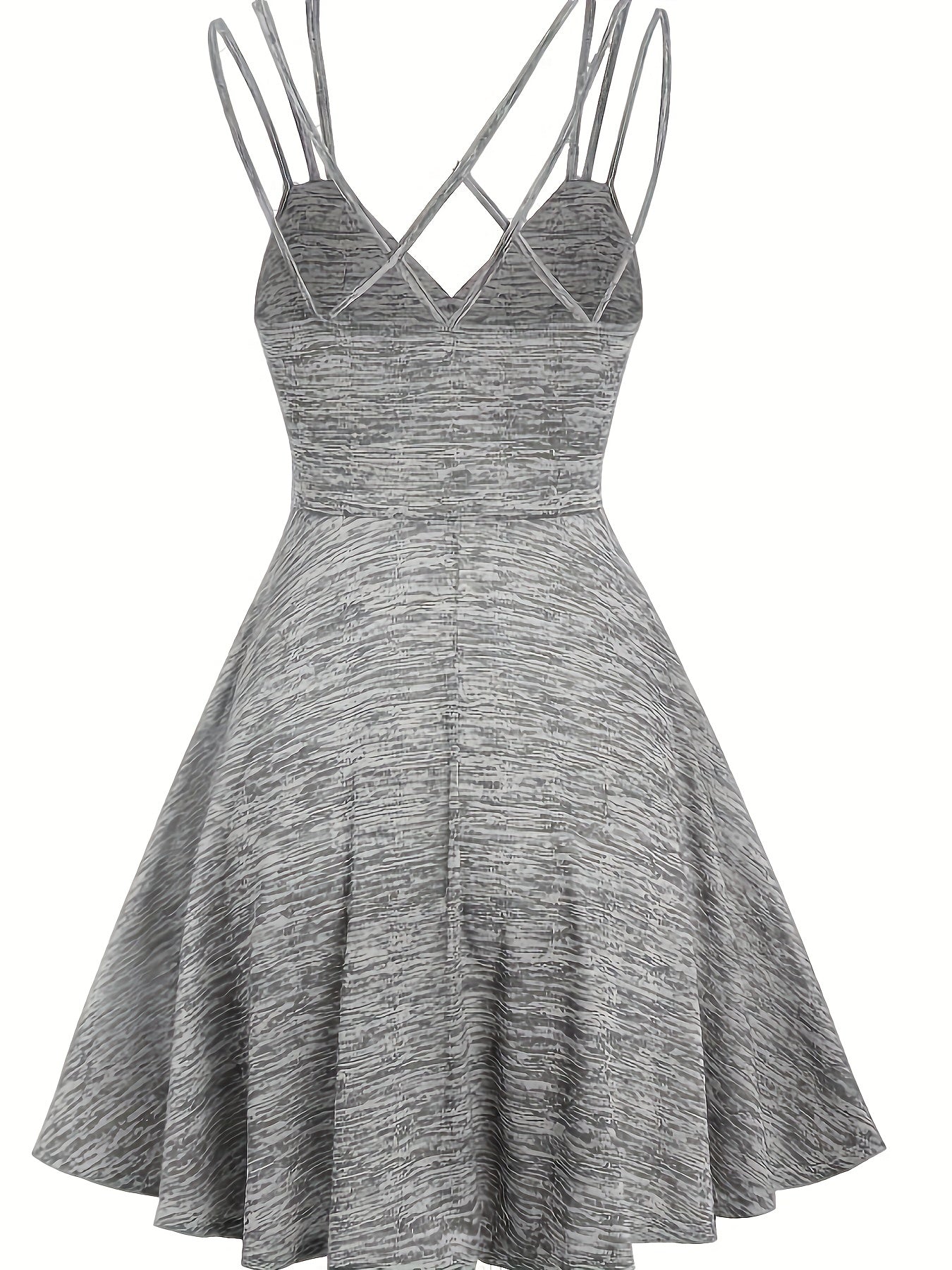 Heathered Criss Cross Cami Dress