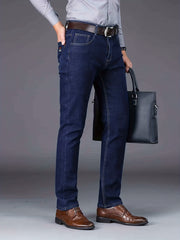 Men's Straight Leg Stretch Jeans with Pockets