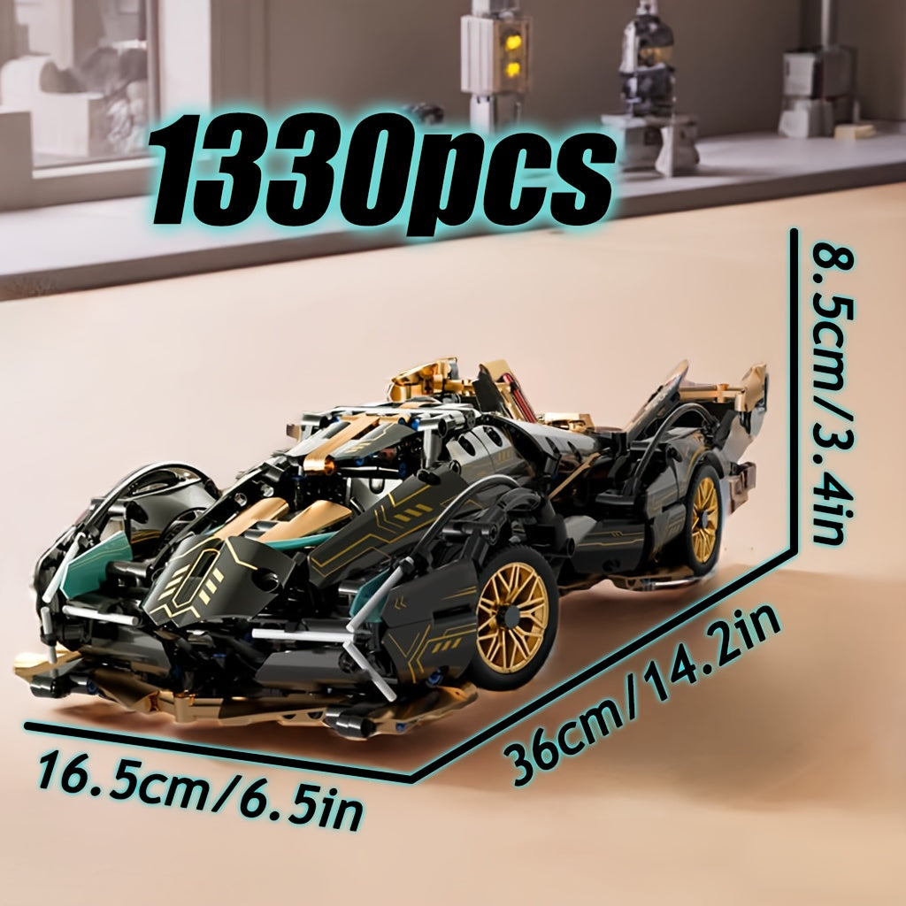 1330pcs Sports Car Model Building Block Set ABS Plastic Toy