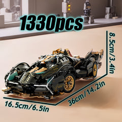 1330pcs Sports Car Model Building Block Set ABS Plastic Toy
