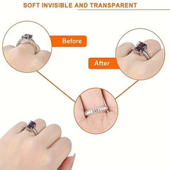 4pcs Invisible Ring Size Adjuster Transparent Silicone Ring Size Adjuster