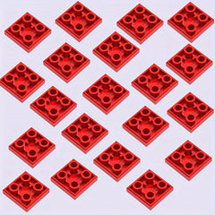 20pcs ABS Building Blocks Set 2x2 Inch Plates Low Walls