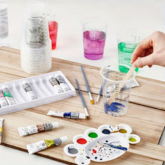 50pcs 8oz Disposable Paint Mixing Cups With Scale High Temperature Resistant