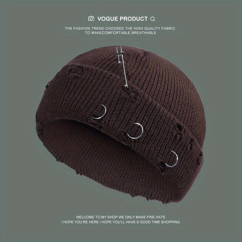 Winter Warm Knitted Woolen Hat Men Women Melon Skin Hat