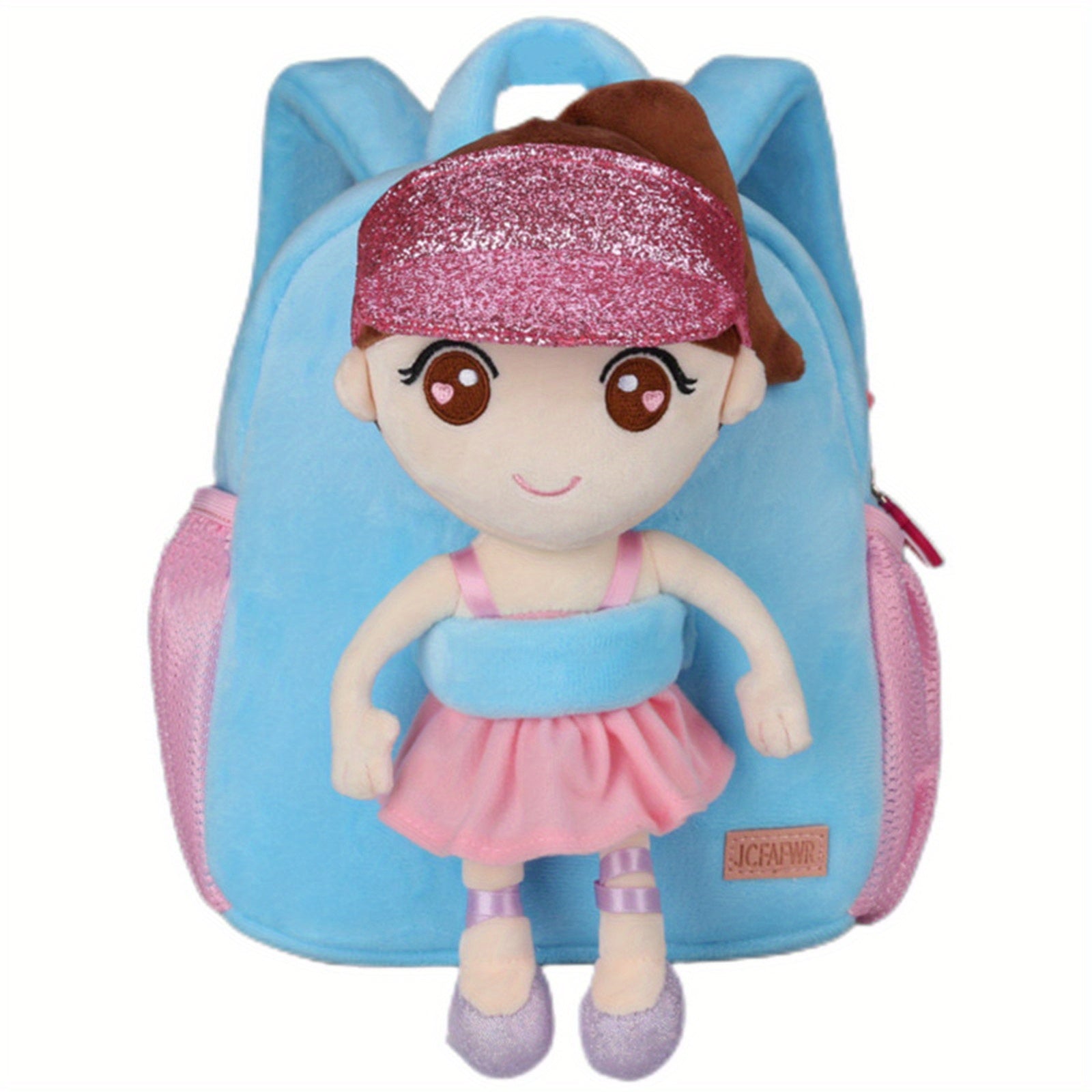 Toddler Plush Doll Shoulder Backpack for Kids 1-5 Years