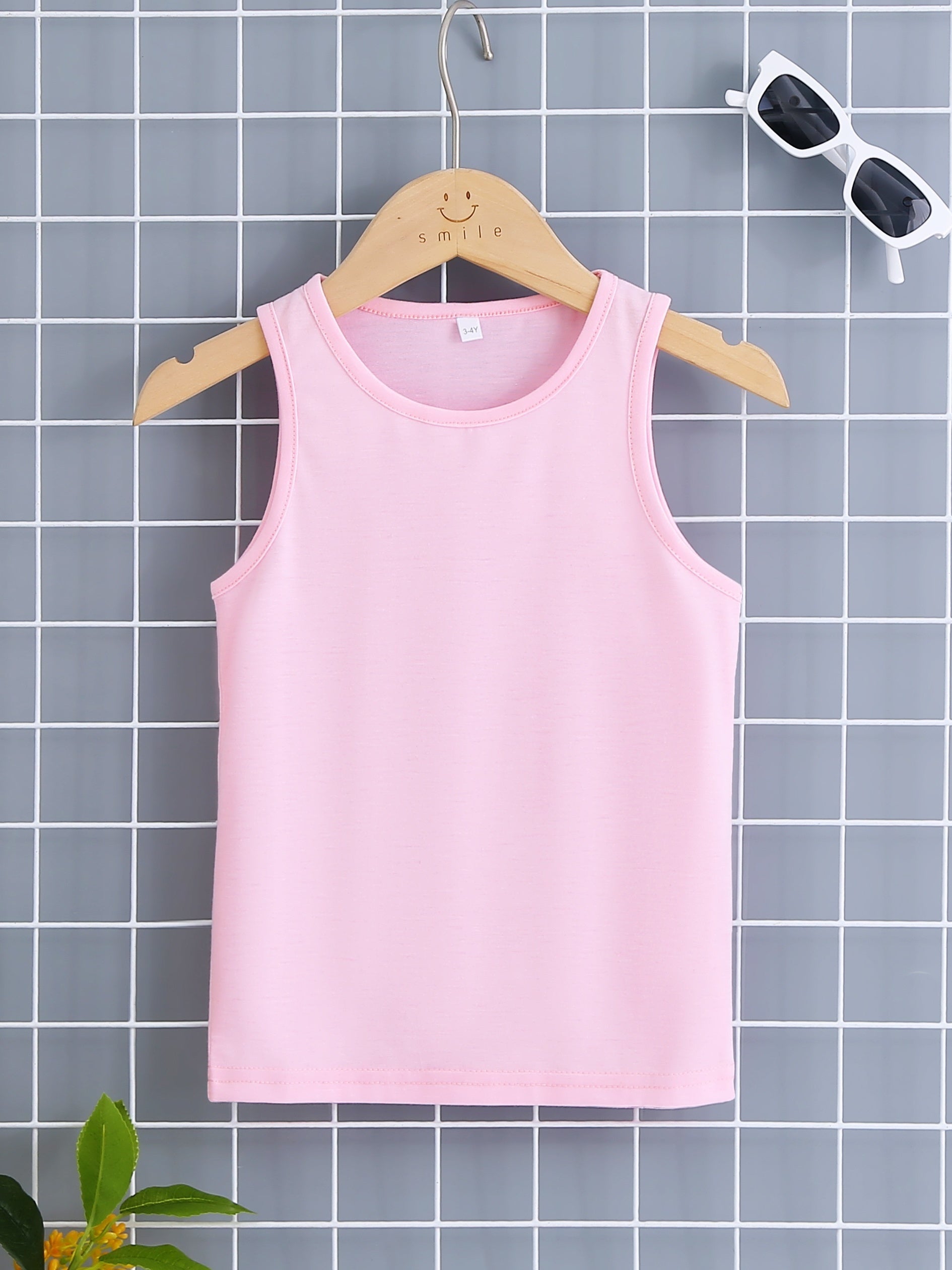 Girl's Stretchy Tank Top Soft Undershirt