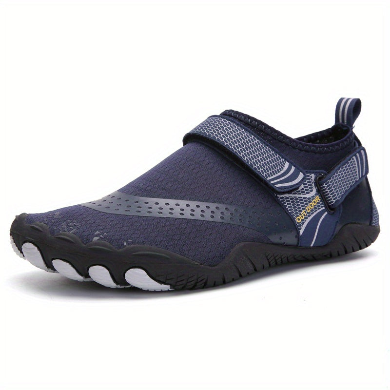 Men's Laceless Aqua Shoes With Hook & Loop Fastener