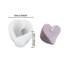 Heart Rotating Overlay Candle Silicone Mold