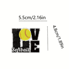 Softball Stickers Vinyl Waterproof Decal for Girls Water Bottles Laptop Car