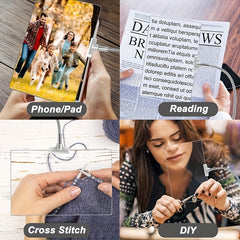 Large Hands-Free Floor Magnifying Glass for Reading Painting Sewing Mobile