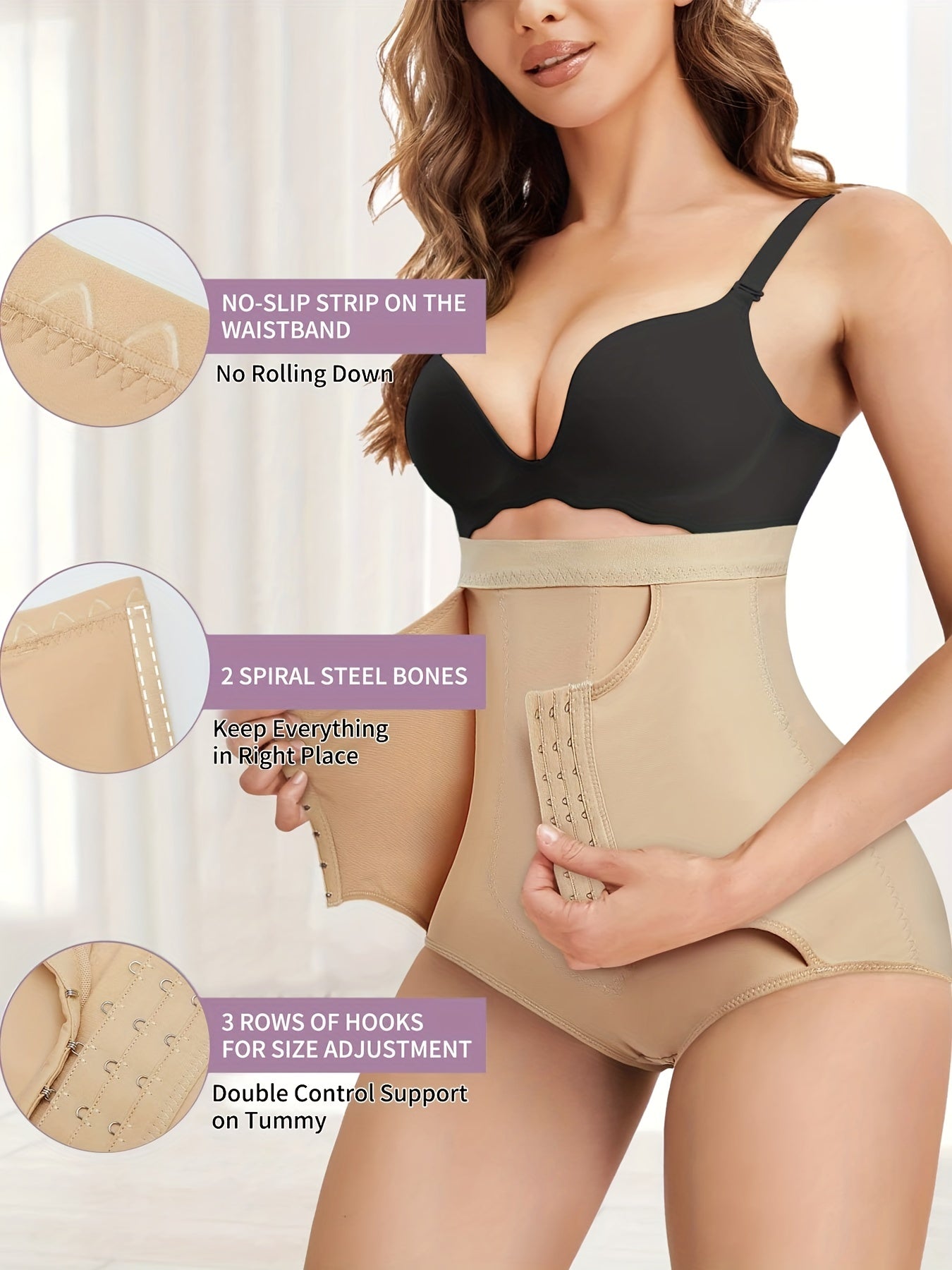 High Waist Shaping Panties Tummy Control Slimming Adjustable Women's Underwear