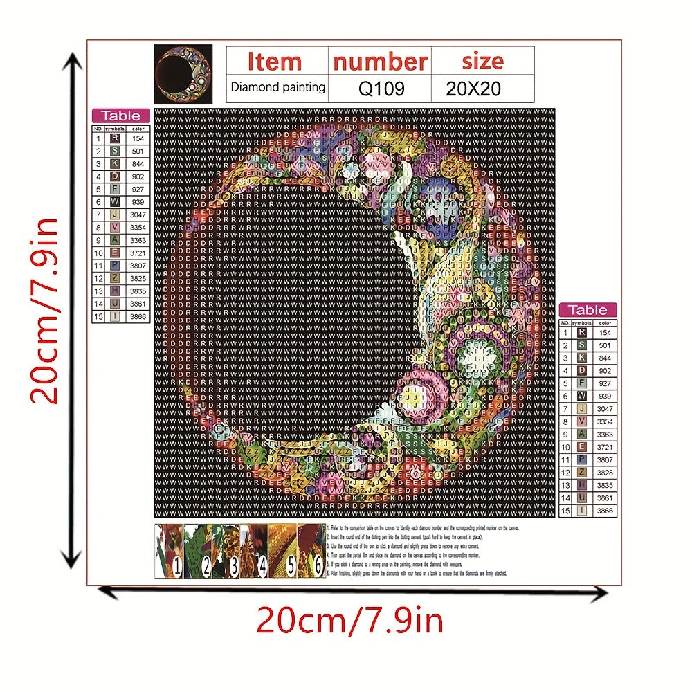 20X20cm 5D Diamond Painting DIY Art Kit for Kids & Adults - Full Drill