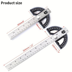 Adjustable Square Angle Measure Metric inch Right Protractor Tools