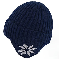 Winter Beanie Hat Knit Skull Cap With Earflaps