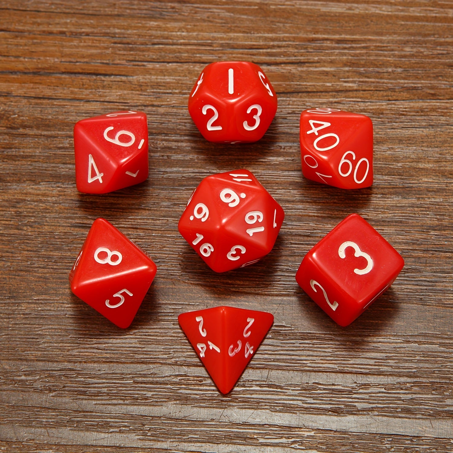 7pcs Multicolor Acrylic Polyhedral Dice Set for RPG & COC Games