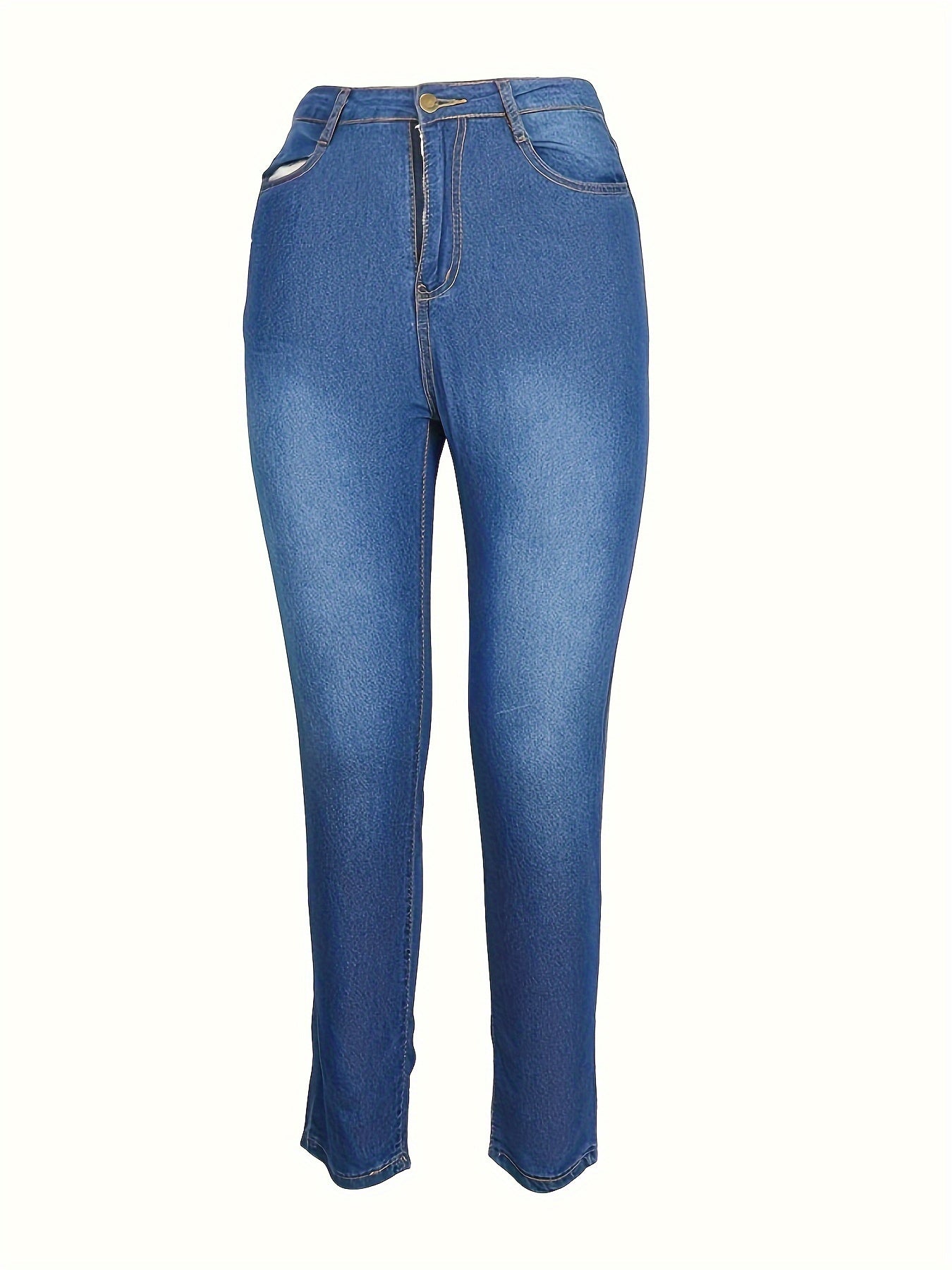Women's Plus Button Fly Skinny Jeans