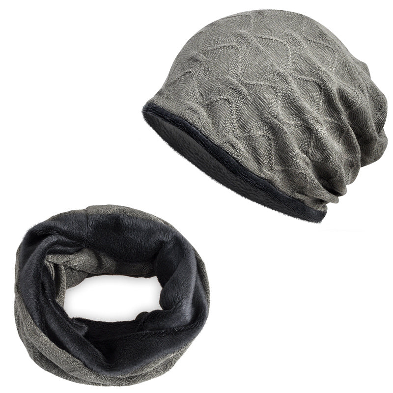 Christmas Outdoor Warm Solid Micro Elastic Scarf Hat