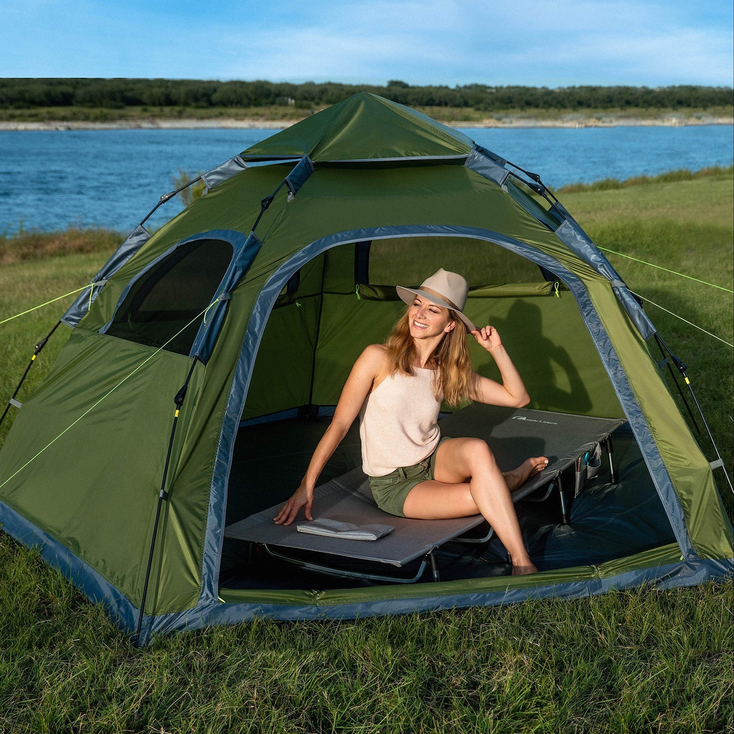 Moon Lence Pop Up Tent Family Camping 4-5 Person