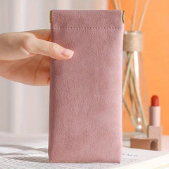 Solid Glasses Bag Automatic Closure Sunglasses Pouch