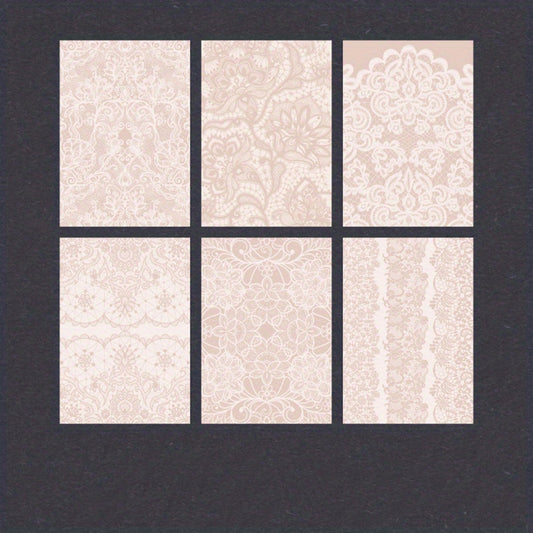 60pcs Vintage Lace Decal Scrapbooking Stationery DIY Decorative Paper