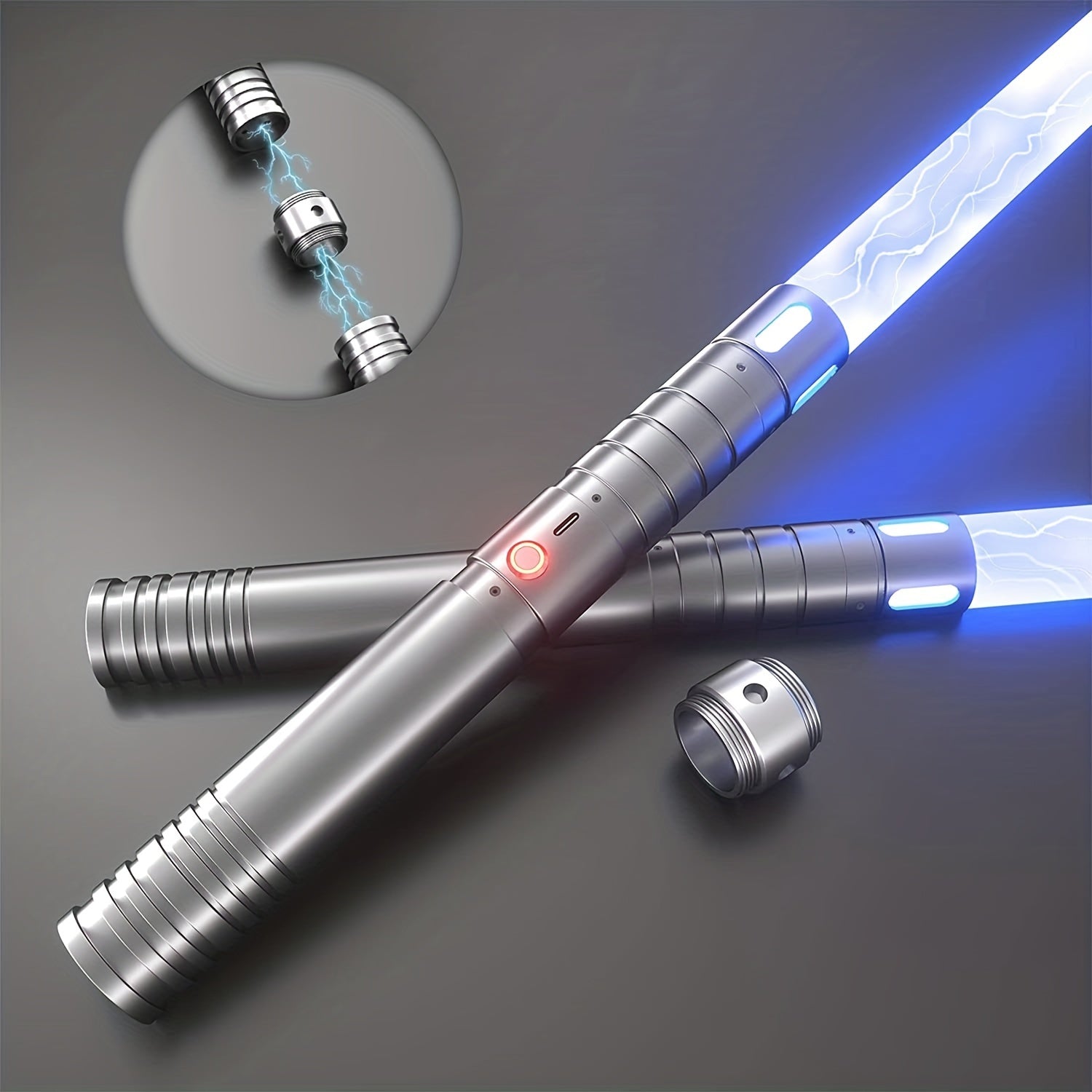 Kids Cosplay Lightsaber 2pcs Set Rechargeable 3 Modes Birthday Hal