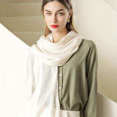Solid Scarf Casual Frayed Edge Shawl Outdoor Sunscreen Wrap