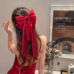 Big Bow Hair Clip Streamer Plain Hairpins For Girls