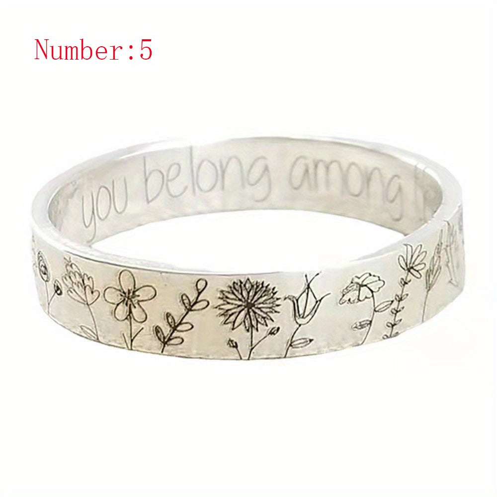Vintage Craft Rustic Small Flowers 6mm Dandelion Ring