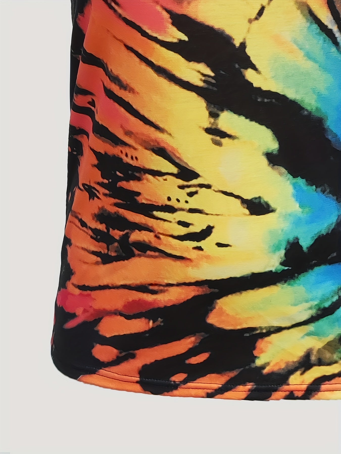 Tie Dye Cut Out Stretch Tank Top