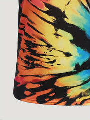 Tie Dye Cut Out Stretch Tank Top