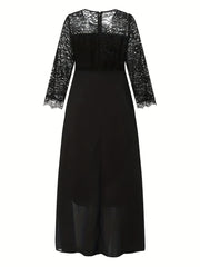 Women's Floral Jacquard Lace Cocktail Dress
