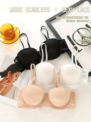 3pcs Lace Push Up Bras Comfy & Breathable Anti-sagging Women's Lingerie
