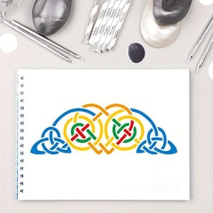 Reusable Triquetra Knot Stencil 19.81x19.81cm Mylar for Crafts