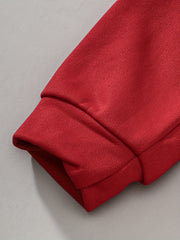 Kids Letter Print Hoodie with Pocket Casual Sports Pullover