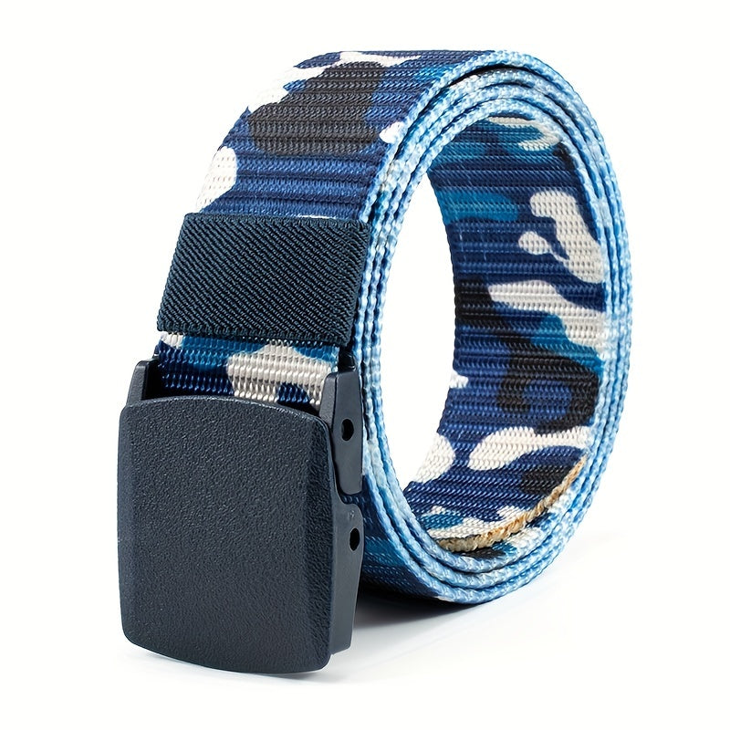 Men's Breathable Nylon Belt With Buckle Camouflage Canvas