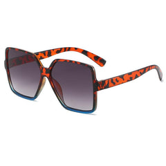 Oversize Frame Sunglasses Clear Rimless Glasses