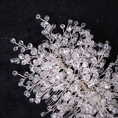 Crystal Bead Wedding Hair Comb Hair Accessories For Bridal Flower Headpiece