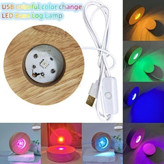 Colorful Wood Display Lamp DIY Night Light
