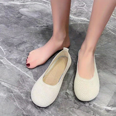 Women's Breathable Knit Flat Shoes Lightweight Outdoor Minimalist Shoes