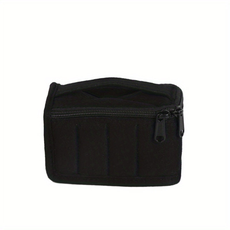 Portable 8 Grid Organizer Case Ethnic Style Zipper Cotton Material