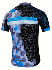Men's Geometric Graphic Cycling Jersey Quick Dry Breathable Shirt