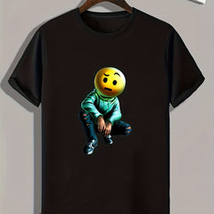 Facial Expression Men's Graphic T-Shirt Casual Tee For Summer