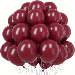 60pcs Burgundy Red Party Latex Balloons 5inch Wine Red Balloons