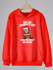Christmas Cartoon Print Hoodie for Girls