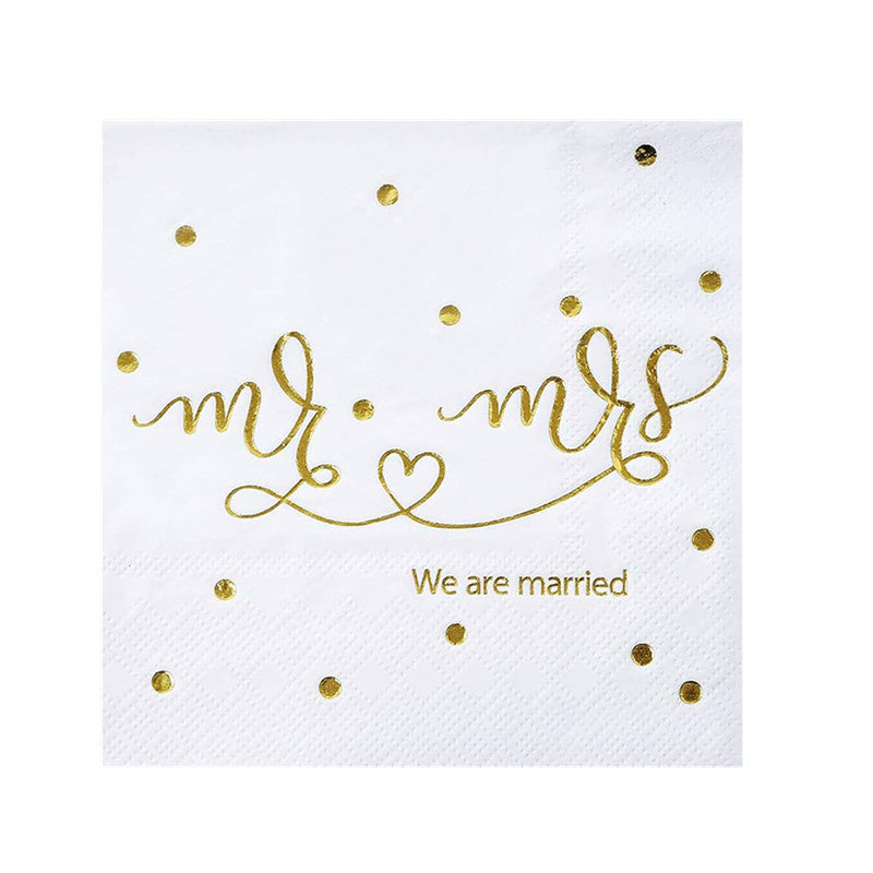 20pcs Wedding Cocktail Beverage Napkins for Table Decor