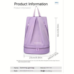 Waterproof Dry Wet Separation Swimming Bag Oxford Cloth Fitness Storage Backpack