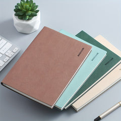 1pc PU Soft Leather Thickened Notebook 96 Sheets
