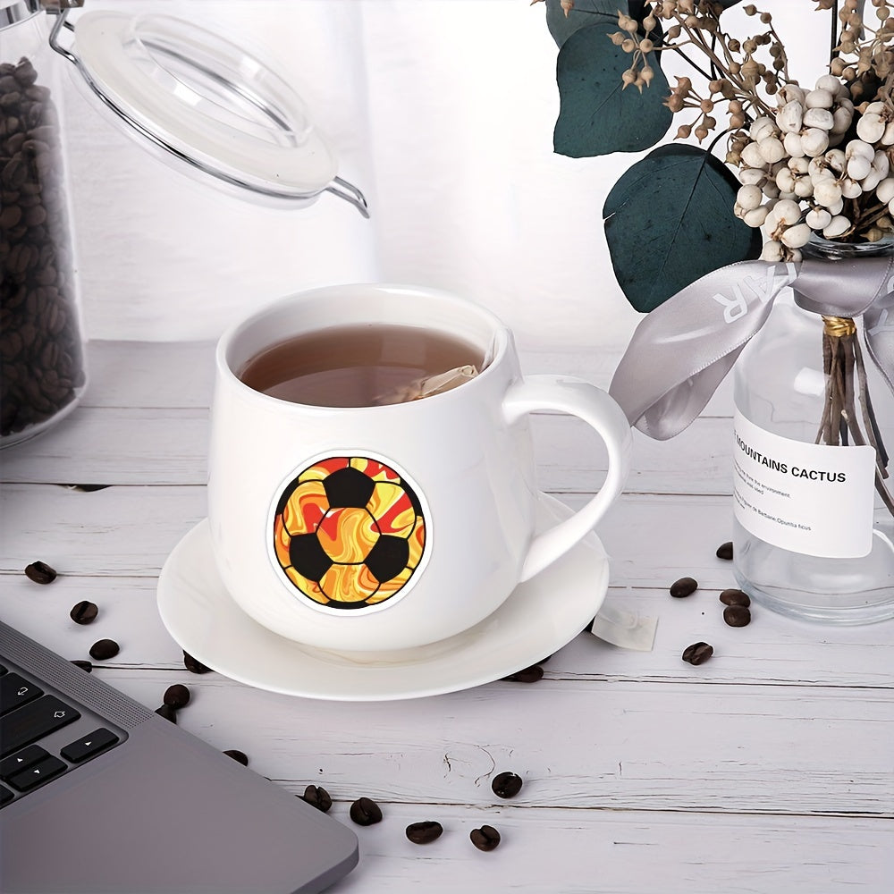 120pcs Soccer Waterproof Sports Stickers for Water Bottles Laptop Car