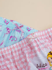 5pcs Girls Cartoon Graphic Shortie Brief Soft Cotton Underwear