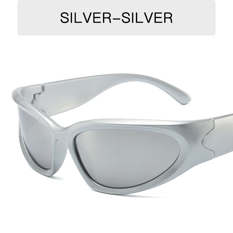 Y2K Punk Sports Sunglasses Wrap Around Sunshade Women Eyeglasses